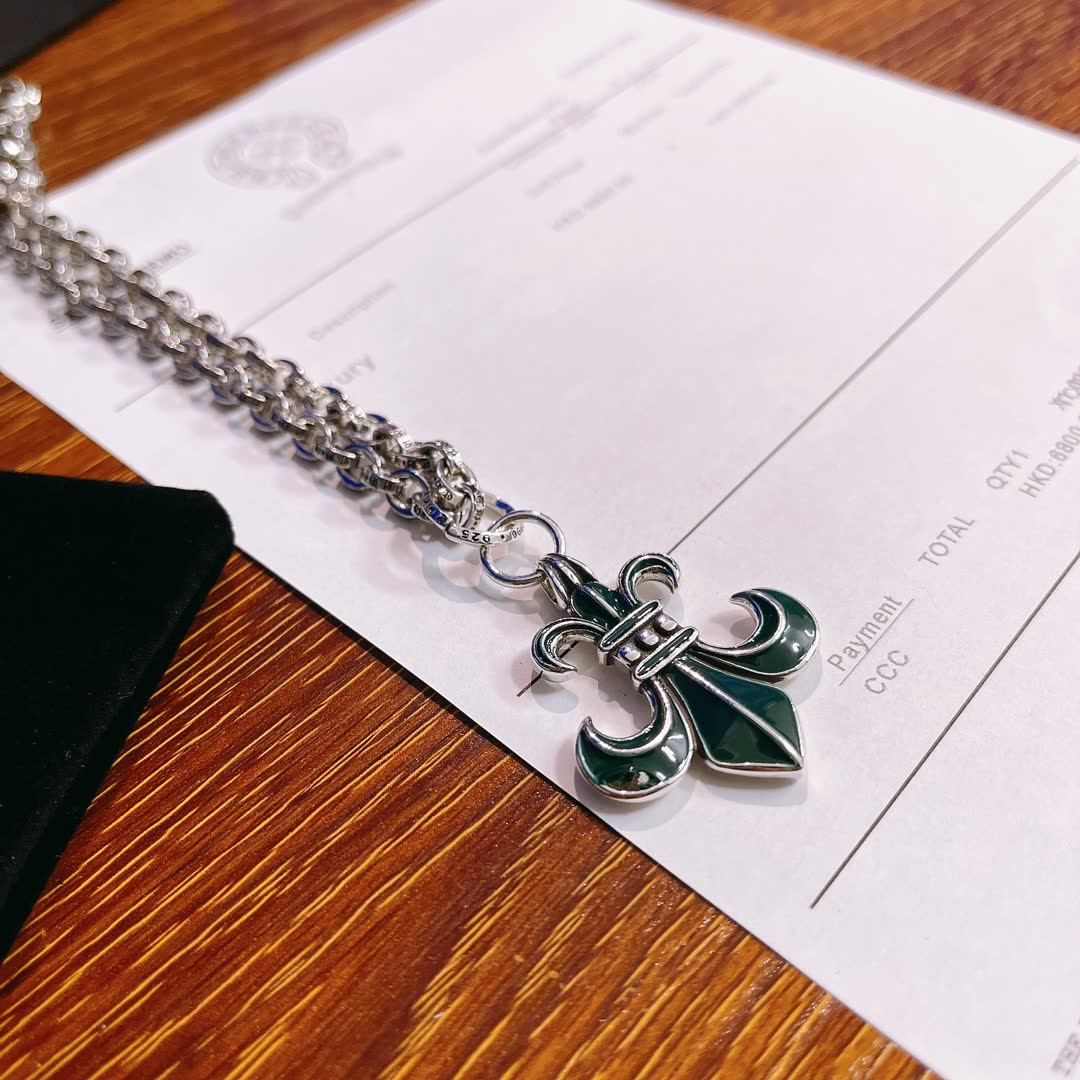 Chrome Hearts Fleur-de-lis Pendant Necklace